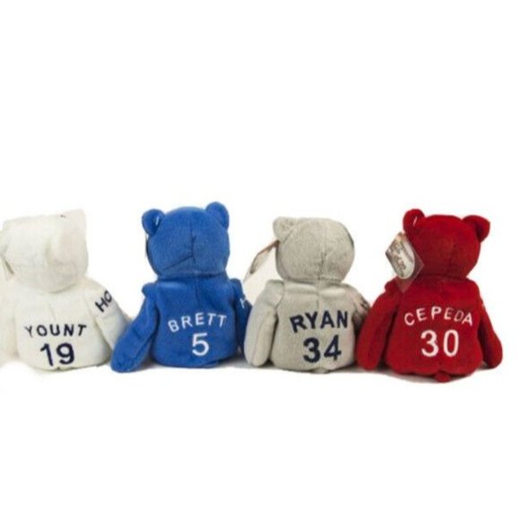 BEANIE Bears REGGIE JACKSON '99 BASEBALL Hall of Fame Set of 4 Collectable - Picture 2 of 12
